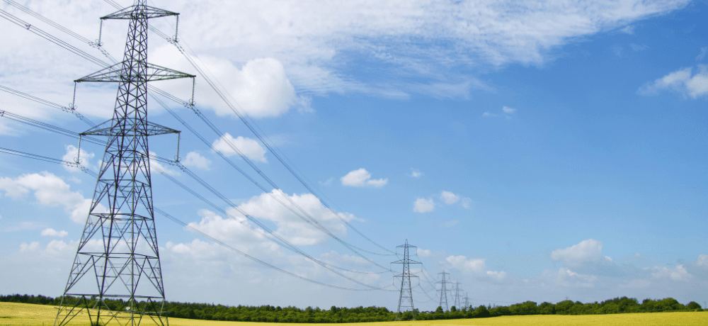 Image of power lines in the UK