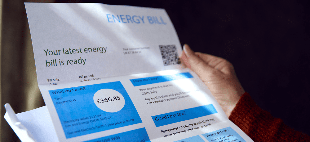 Image of a customer energy bill.
